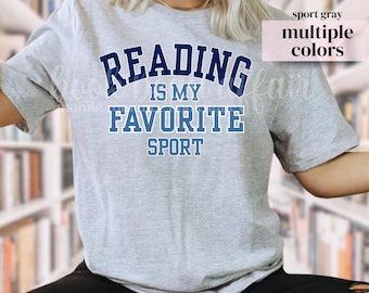 Reading is My Favorite Sport T-Shirt: Funny Bookworm Tee, Bookish Gift, Sports Romance Reader