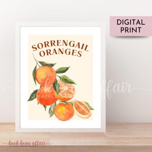 Sorrengail Oranges Watercolor Print: Fourth Wing Bookish Decor (Digital Download)