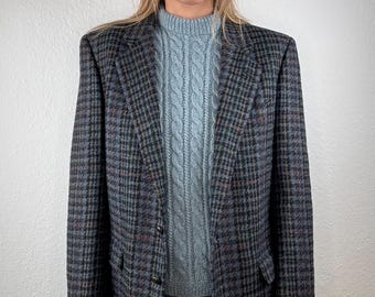 Vintage 80s Burberry Blazer – Wool / Tweed –Timeless Elegance – Size M