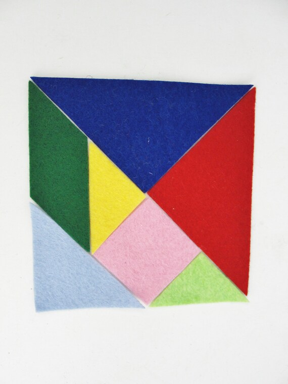 Felt Tangram Puzzle Etsy
