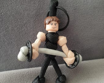 Llavero mini figura de compañero de gimnasio.