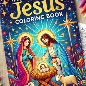 Birth of Jesus Coloring Book | Fun and Faith-Filled Nativity Story Workbook | Printable Christian Activity for Kids | Digital PDF Download