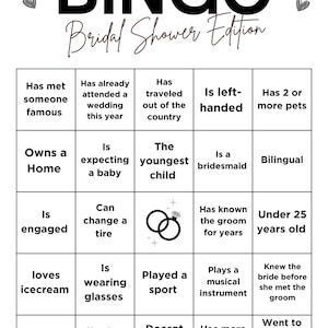 Juego de bingo Find The Guest / Tarjetas de bingo para despedida de soltera imprimibles / Juego moderno para despedida de soltera / Juego divertido para despedida de soltera / despedida de soltera