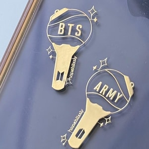 Juego de pegatinas doradas BTS ARMY Bomb
