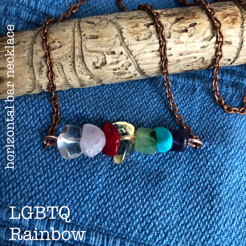 PRIDE Flag Crystal Copper Necklace Bracelet