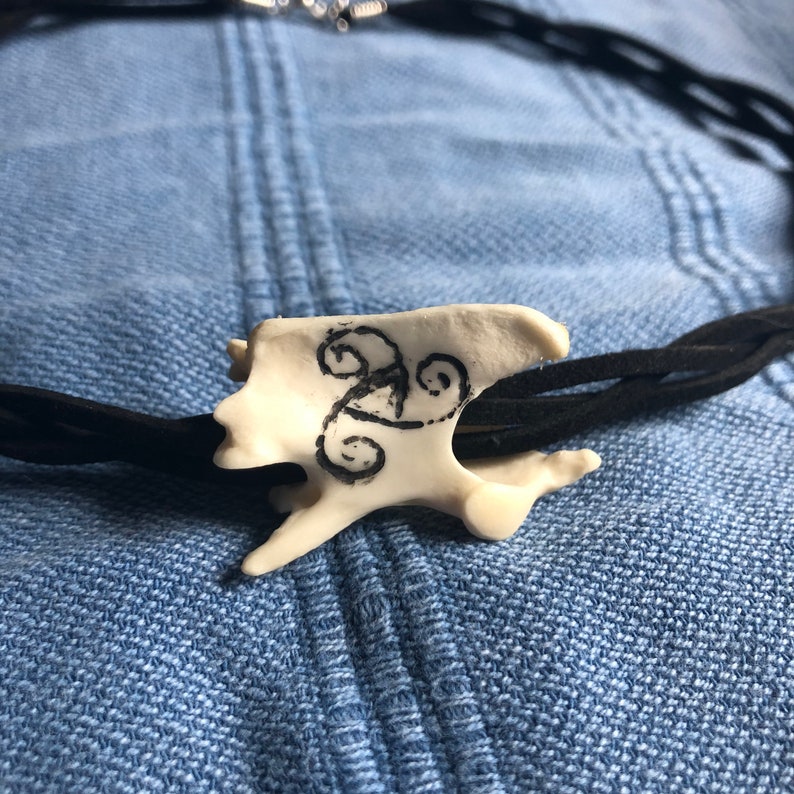 Carved Triskelion Vertebrae Necklace