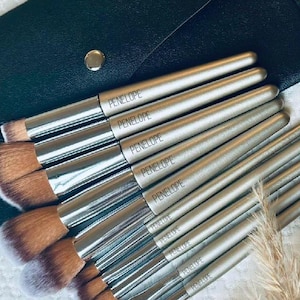 パーソナライズされたメイクブラシセット - オプションのキャリーケースとギフトボックス - Mua 誕生日 クリスマス