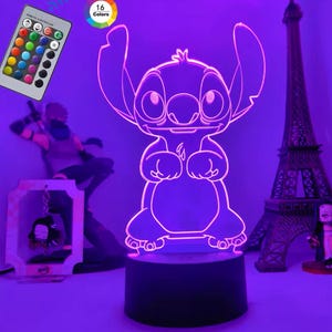 3D Illusion Stitch Nachtlicht mit Fernbedienung und Smart Touch Room Decor Lampe Geburtstag Valentinstag Weihnachtsgeschenke
