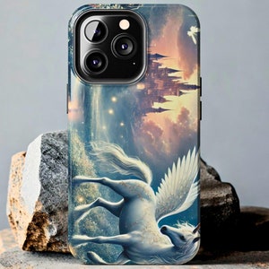 Magical Unicorn Phone Case: Fantasy Castle, Mythology Design