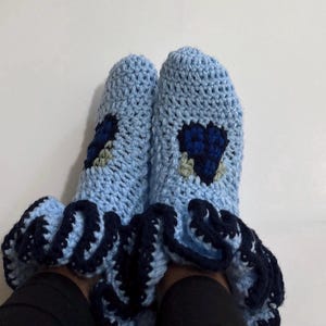 Crochet fruit ruffle socks pattern pundle