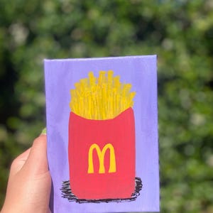 Yummy Fries: Fry paintings, fast food, fast food art, funny art, food paintings