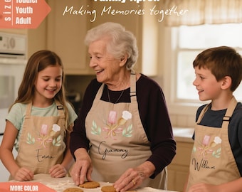 Personalized Kids Baking Apron: Custom Chef Gift, Adjustable Cotton