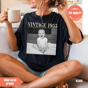 Personalised 70th Birthday Shirt, Custom Photo Comfort Colors Birthday Shirt, 30th Birthday Gift, 40th Birthday Gift, Vintage 1995 Shirt