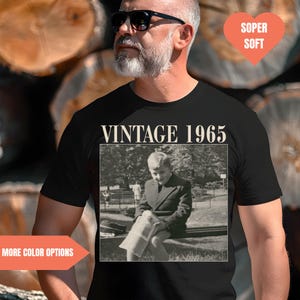 Personalised 60th Birthday Shirt, Custom Photo Comfort Colors Birthday Shirt, 30th Birthday Gift, 40th Birthday Gift, Vintage 1995 Shirt