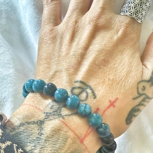 Weight loss support healing crystal blue appatite bracelet