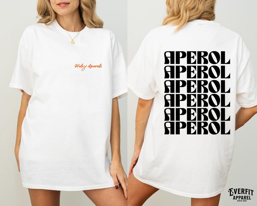 Queen Aperoli Spritz Boisson D'été Cocktail Boisson T-shirt imprimé au dos