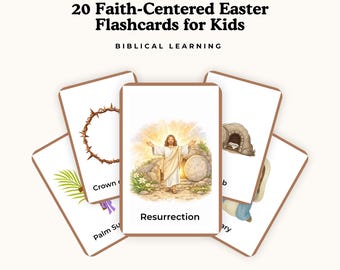 Biblische Ostern Bildkarten für Kinder, Auferstehungsgeschichte, Sonntagsschule Aktivität (Digitaler Download)