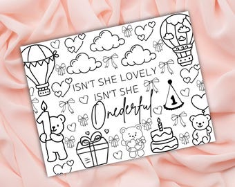 Ist sie nicht wunderschön | Mädchen 1. Geburtstag Tischset | Party Aktivitäten (Instant Download)