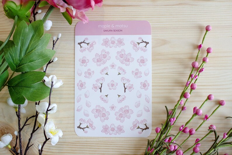 Sakura Sticker Sheet White