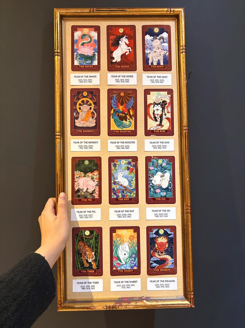 Orm Zodiac Tarot-klistermärke Vattentätt kinesiskt nyårsklistermärke för dekoration 2025 Lunar New Year vinylklistermärke Orm stansat klistermärke Orm Tarot bild 8