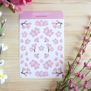 Sakura Sticker Sheet Dark Pink