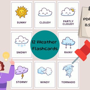 12 Flashcards sobre o clima (Flashcards sobre o clima, Flashcards)