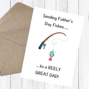 Tarjeta del Día del Padre Peces Imprimible Descarga Digital