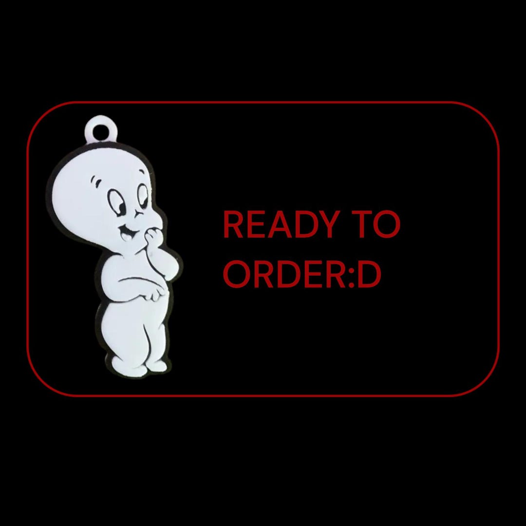 3D Printable Casper Ghost Keychain and Pendant STL File: Embrace the ...