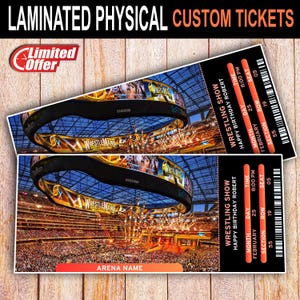 Physisch Angepasstes Wrestling Boxen Ticket Thema Sport Überraschung Reveal Ticket, Monster Truck Weihnachtsticket Überraschungsgeschenk Souvenir
