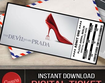 Biglietto per il musical teatrale "Il diavolo veste Prada" / Regalo a sorpresa per il West End di Broadway / Biglietto ricordo