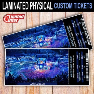 PHYSIKALISCHES LAMINIERT Angepasstes Wrestling Box Ticket Thema Sport Überraschung Reveal Ticket Wrestling Show Weihnachtsticket Überraschungsgeschenk Souvenir