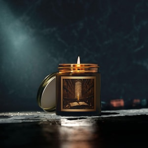 Dark Academia Candle, Library Aesthetics, Library Book Candle, Reading Book Vibe, Library Candle, Mystic Aesthetic, Academia Romantic