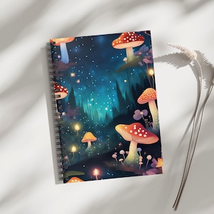 Enchanted Forest Journal, Fairycore Aesthetics, Mushroom Vibe, Witchcraft Notebook, Glowing Mushrooms, Witchy Vibe, Mystic Woods, Brightness