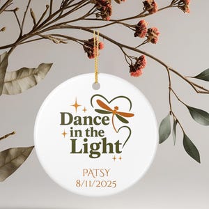 Personalized Dragonfly Remembrance Ornament, Personalized Ornament Birth, Custom Name and Date Ornament, Custom Dragonfly Grief Ornament