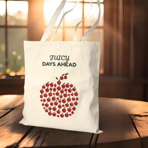 Sac pomme, cadeau pomme-personne, Juicy-Days, cadeau pomme-amoureux, pomme d'automne, pomme-cadeau enseignant, sac de rentrée enseignant, marché fermier pour elle