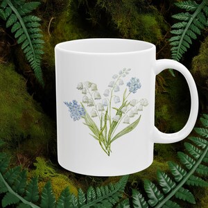 Lily of-the Valley Mug, "Lily of the Valley", Lily-of-the-Valley Lover, Lily of the Valley Gift, Lily-of-the-Valley Person, Flower-Birth May