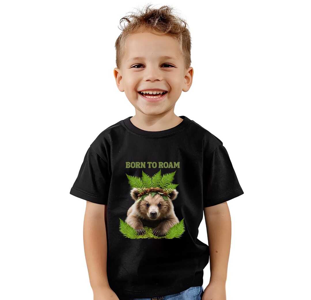 Born to Roam Toddler Tee: Nature Bear Cub Shirt - Etsy
