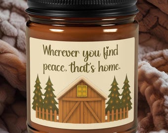Cozy Cabin Holiday Candle, Rustic Nature Peaceful Candle, Housewarming Cabin Gift, Cabin Vibes, Nature Lover Person, Cozy Nights Gift