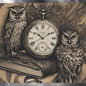 Dark Academia Mouse Pad, Dark Academia Aesthetic, Dark Academia Lover Gift, Mystic Dark Academia, Library Desk Mat, Owls Dark Academia