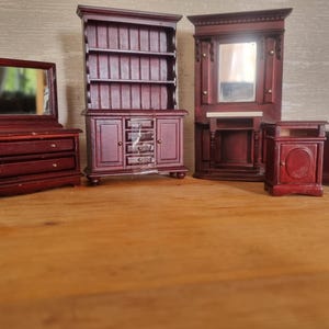 Mobilier de maison de poupée vintage 5 pcs