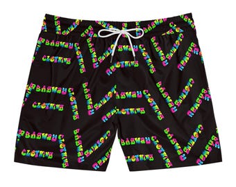 Bagway Graffiti Letters Pattern Swim Shorts | All-Over Print