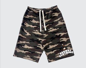 Bagway Women Empowerment Unisex Heavyweight 100% Cotton French Terry Camo Shorts (420GSM)