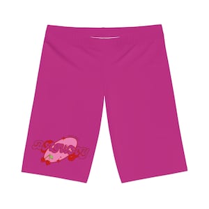 BagWay Vibrant Women&#39;s Bike Shorts, Stylish Cycling Shorts, Activewear for Women, Pink Bike Shorts, Workout Gear, Summer Fitness Essentials