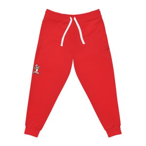 BAGWAY BOLD RED Athletic Joggers, Running Pants, Workout Leggings, Gym Sweatpants, Active Lounge Wear