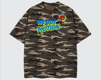 Bagway We Got Motion Unisex Heavyweight Cotton Camo Oversized T-Shirt (270GSM)