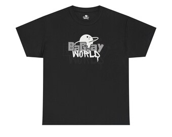 BAGWAY Its your world Camiseta unisex de algodón grueso - Camiseta gráfica de estilo urbano, regalo para amantes del hip hop, ropa informal, cumpleaños, festival de música