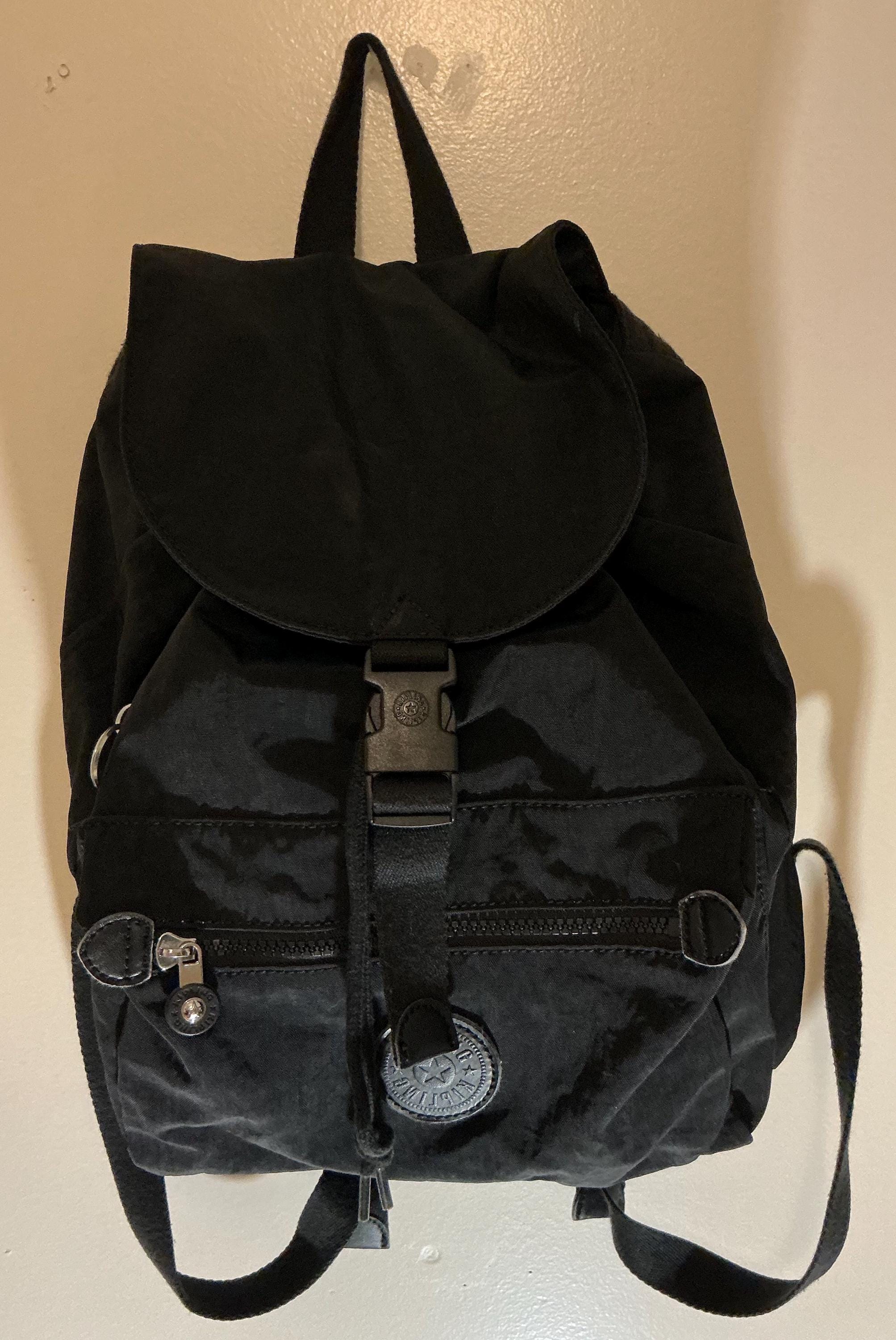A HTF Vintage Rare Black Nylon Kipling Keeper Rucksack  display picture 1