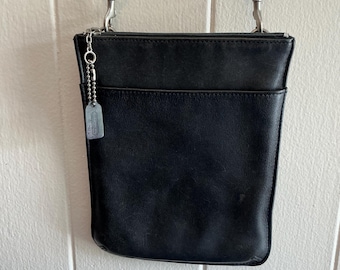 Vintage Y2K Coach Purse F12338 Black Chelsea Leather Small