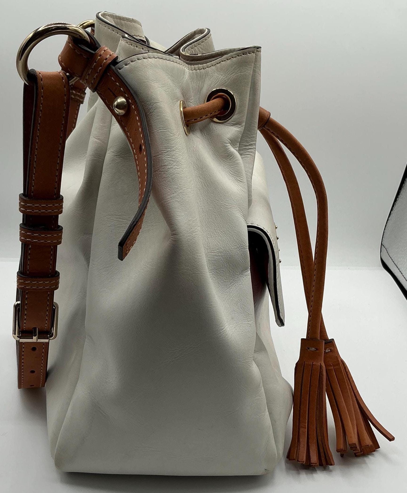 A Rare Out of Stock Vintage Dooney & Bourke White Drawstring  display picture 1