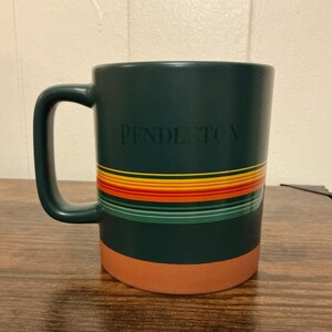 Tasse à café Pendleton Woollen Mills en grès vintage avec design classique